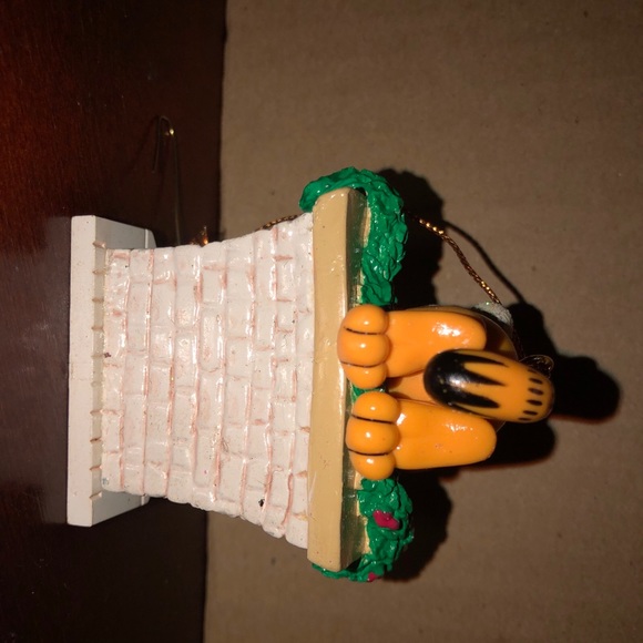 Paws Garfield Trim A Tree Christmas Ornaments Stocking Stuffer Fireplace 1996 - Picture 4 of 5